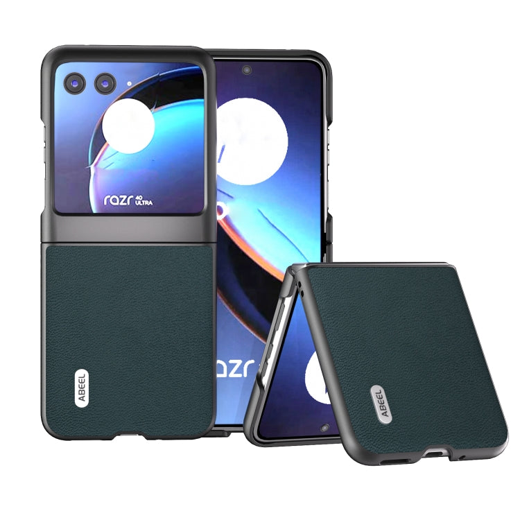 ABEEL Genuine Leather Luolai Series Phone Case, For Motorola Razr 60 Ultra, For Motorola Razr 50 Ultra, For Motorola Razr 50, For Motorola Razr 40, For Motorola Razr 40 Ultra