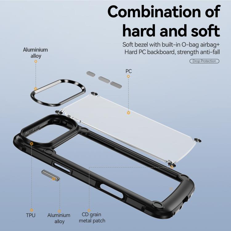 TPU + PC Handyhülle mit Linsenschutz, für iPhone Air, für iPhone 16 Pro Max, für iPhone 16 Pro, für iPhone 16 Plus