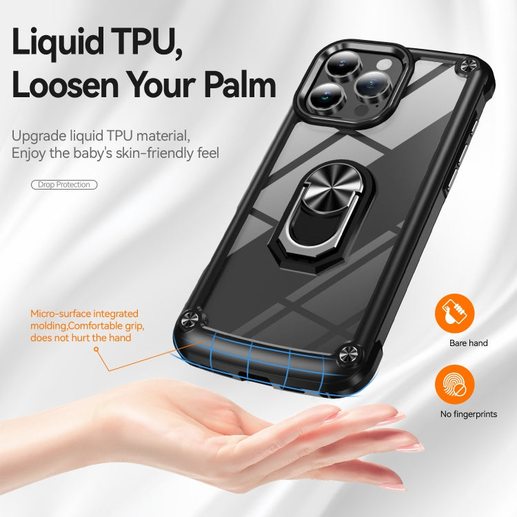 TPU + PC Objektivschutz-Handyhülle mit Ringhalter, für iPhone 16 Pro Max, für iPhone 16 Pro, für iPhone 16 Plus, für iPhone 16