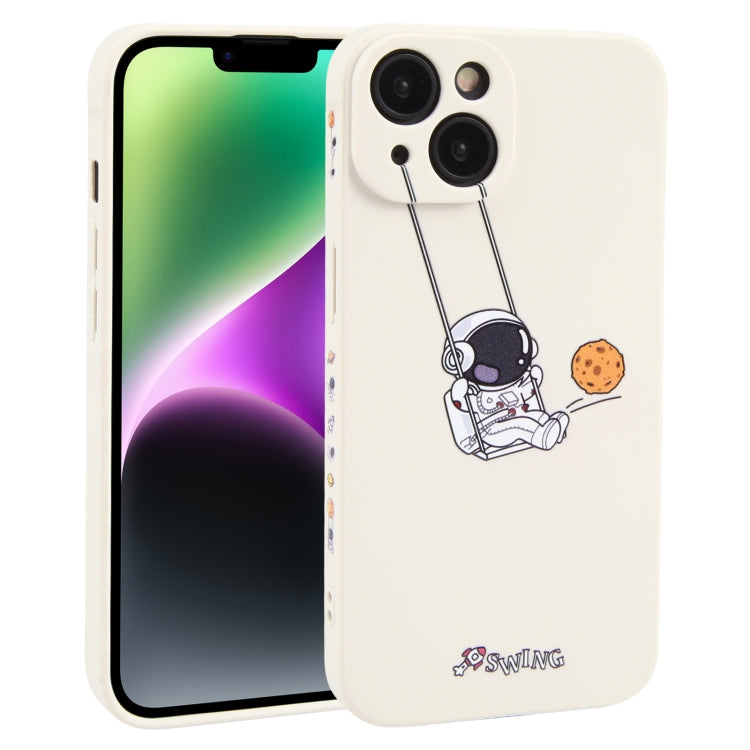 Astronaut Swinging Pattern TPU Phone Case, For iPhone 14 Plus, For iPhone 14, For iPhone 14 Pro, For iPhone 14 Pro Max, For iPhone SE 2022 / SE 2020 / 8 / 7, For iPhone 13 Pro Max, For iPhone 13 Pro, For iPhone 13