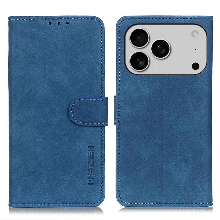 KHAZNEH Retro Texture Leather Phone Case, For iPhone 18 Pro / 17 Pro, For iPhone 18 Pro Max/17 Pro Max, For iPhone 16e / 17e, For iPhone 17, For iPhone Air, For iPhone 16 Pro Max