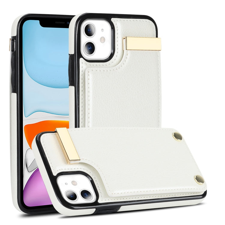 Metal Buckle Card Slots Phone Case, For iPhone 11, For iPhone 11 Pro, For iPhone XS Max, For iPhone 8 Plus / 7 Plus