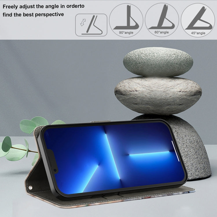 For iPhone 15 Pro Max Crystal 3D Shockproof Protective Leather Phone Case(Fantastic Flower)