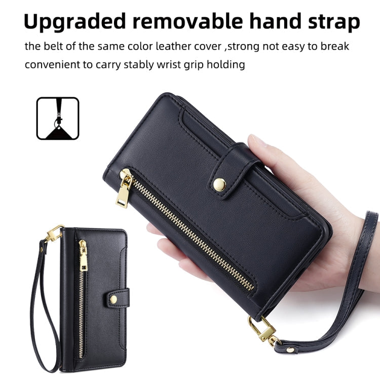 Sheep Texture Cross-body Zipper Wallet Leather Phone Case, For Infinix Note 40 Pro 4G, For Infinix Note 40 Pro 5G, For Infinix Note 40 4G, For Infinix Hot 40i