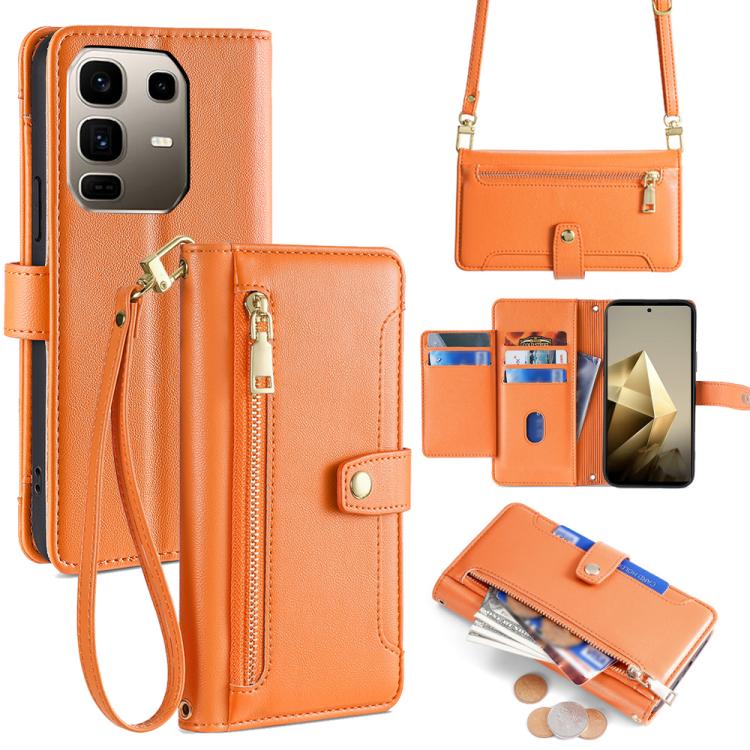 Sheep Texture Cross-body Zipper Wallet Leather Phone Case, For Infinix Note 50x 5G, For Infinix Note 50 Pro+ 5G, For Infinix Note 50 4G, For Infinix Hot 50i 4G