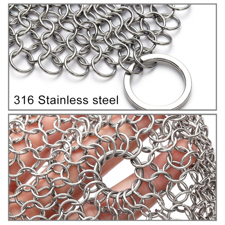 Stainless Steel Pot Scrubber Round Kitchen Cleaning Brush Heavy Duty Cookware Cleaner