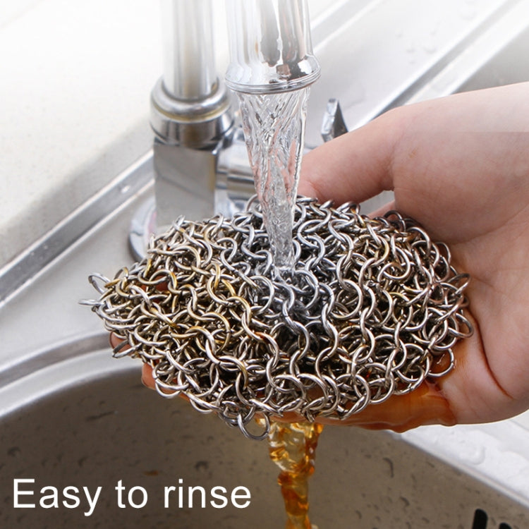 Stainless Steel Pot Scrubber Round Kitchen Cleaning Brush Heavy Duty Cookware Cleaner