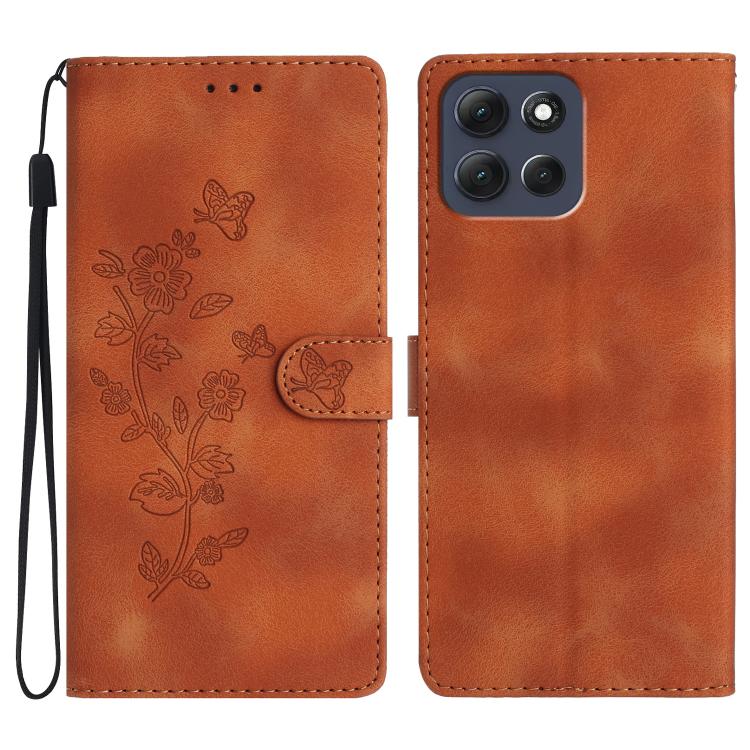 Flower Butterfly Embossing Pattern Leather Phone Case, For Motorola Moto G56 5G, For Motorola Moto E15, For Motorola Moto G05, For Motorola Moto G15
