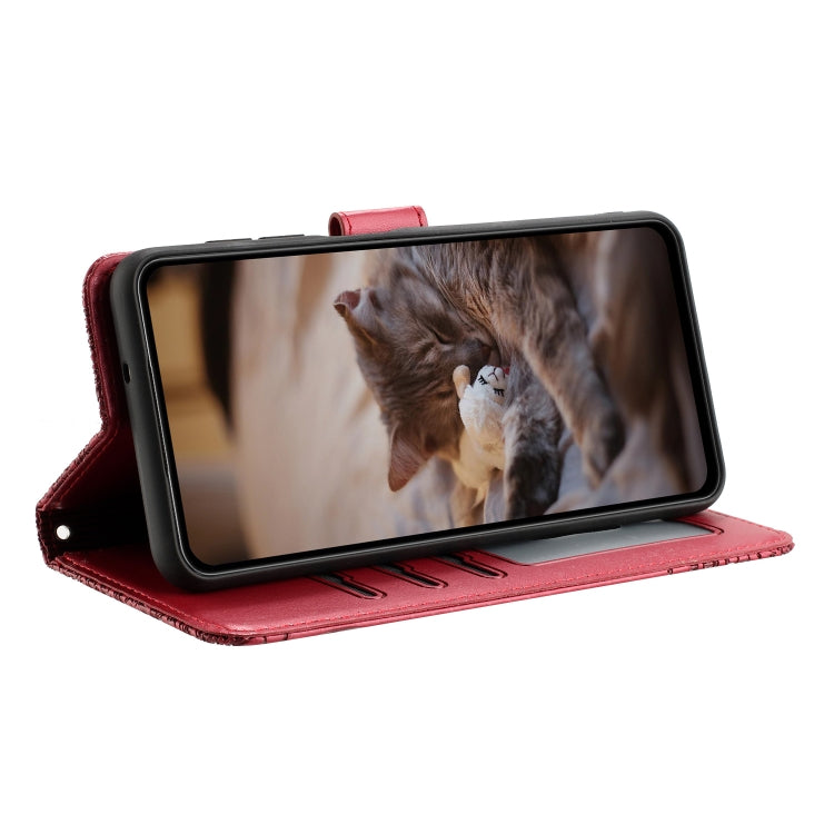 Cat Embossing Pattern Leather Phone Case with Lanyard, For iPhone 15, For iPhone 14 Plus, For iPhone 14, For iPhone 14 Pro