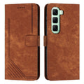 Skin Feel Stripe Pattern Leather Phone Case with Lanyard, For Infinix Hot 50 Pro+ 4G, For Infinix Note 40 5G, For Infinix GT 20 Pro, For Infinix Note 40 Pro 4G / 5G