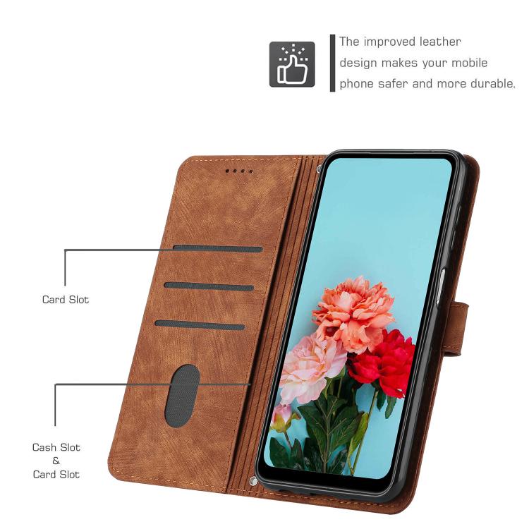 Skin Feel Stripe Pattern Leather Phone Case with Lanyard, For Infinix Note 50 Pro+, For Infinix Note 50 4G / 50 Pro 4G, For Infinix Hot 50 Pro 4G, For Infinix Hot 50i