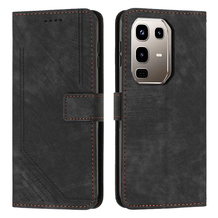 Skin Feel Stripe Pattern Leather Phone Case with Lanyard, For Infinix Smart 10 4G, For Infinix GT 30 Pro, For Infinix Note 50s, For Infinix Note 50x