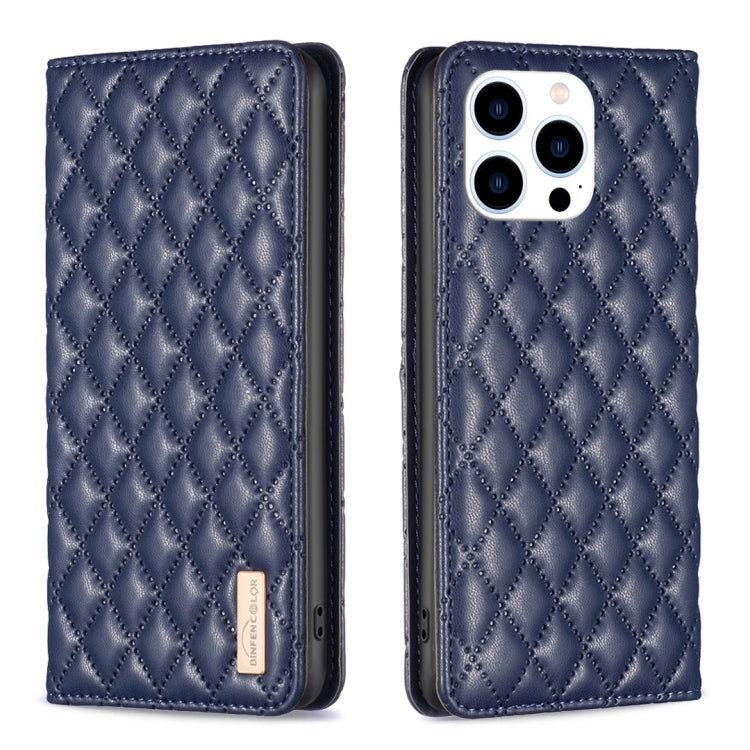 Diamond Lattice Magnetic Leather Flip Phone Case, For iPhone 16 Pro Max, For iPhone 16 Pro, For iPhone 16 Plus, For iPhone 16