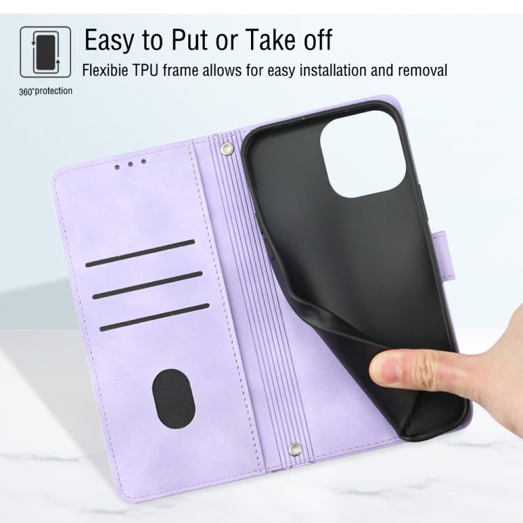 Skin-feel Embossed Leather Phone Case, For iPhone 15, For iPod Touch 7 / 6 / 5