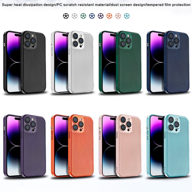 Honeycomb Radiating PC Phone Case, For iPhone 14 Plus, For iPhone 14, For iPhone 14 Pro