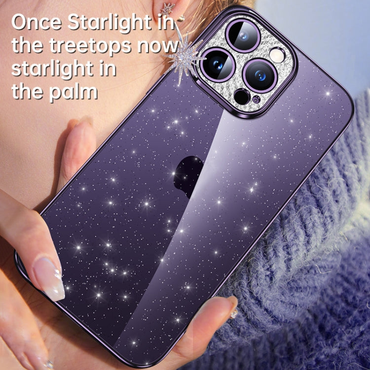 SULADA Electroplated Transparent Glittery TPU Phone Case, For iPhone 15 Pro Max, For iPhone 14 Plus, For iPhone 15 Pro, For iPhone 14, For iPhone 14 Pro, For iPhone 15 Plus