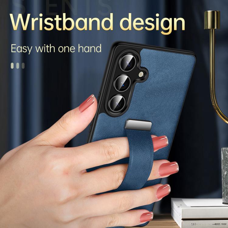 SULADA PC Hybrid Leather Texture Skin Feel Shockproof Phone Case, For Samsung Galaxy S23 5G