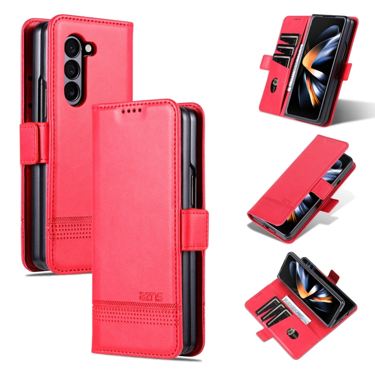 AZNS Magnetic Calf Texture Flip Leather Phone Case, For Samsung Galaxy Z Fold5 5G, For Samsung Galaxy Z Flip5 5G