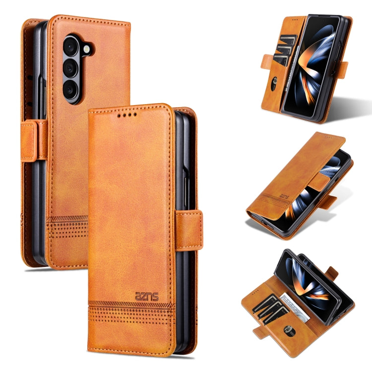 AZNS Magnetic Calf Texture Flip Leather Phone Case, For Samsung Galaxy Z Fold5 5G, For Samsung Galaxy Z Flip5 5G