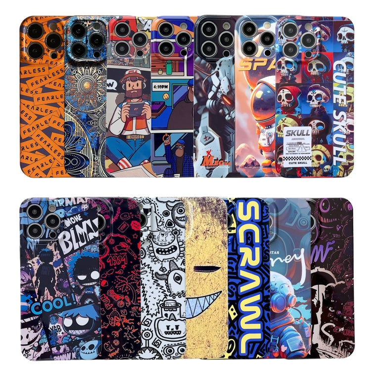 Painted Pattern Precise Hole PC Phone Case, For iPhone 13