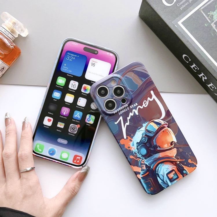 Painted Pattern Precise Hole PC Phone Case, For iPhone 15