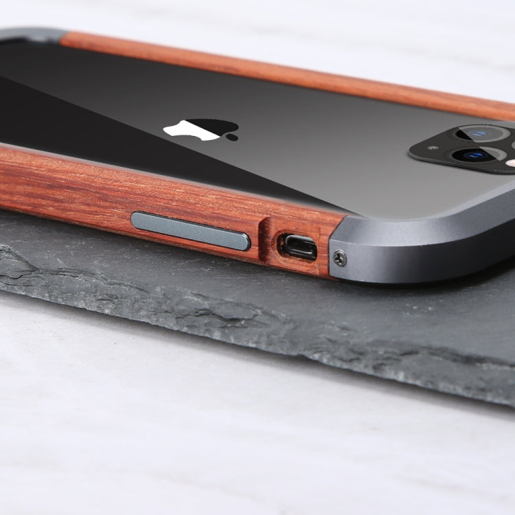R-JUST Metal + Wood Frame Protective Case, For iPhone 11, For iPhone 11 Pro, For iPhone 11 Pro Max, For iPhone X / XS, For iPhone XS Max, For iPhone XR