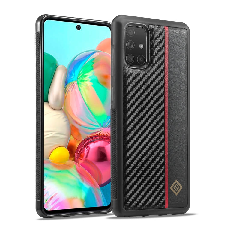 LC.IMEEKE 3 in 1 Carbon Fiber Texture Shockproof Phone Case, For Samsung Galaxy S22, For Samsung Galaxy A71 4G, For Samsung Galaxy Note20 Ultra, For Samsung Galaxy A70, For Samsung Galaxy A51 4G, For Samsung Galaxy A50, For Samsung Galaxy S21 FE       ...