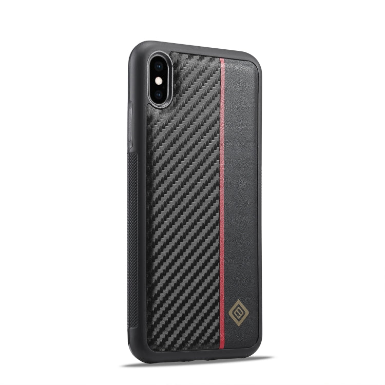 LC.IMEEKE 3 in 1 Carbon Fiber Texture Shockproof Phone Case, For iPhone XS Max, For iPhone X, For iPhone 7 Plus / 8 Plus