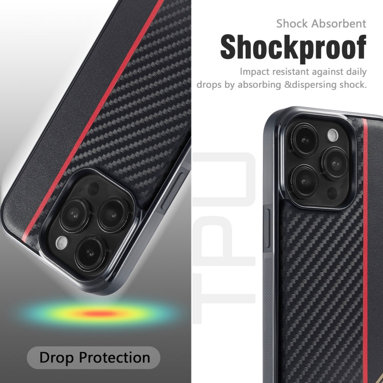Für iPhone 7 / 8 / SE 2020 2022 LC.IMEEKE 3-in-1 stoßfeste Handyhülle mit Carbonfaser-Textur (Schwarz)