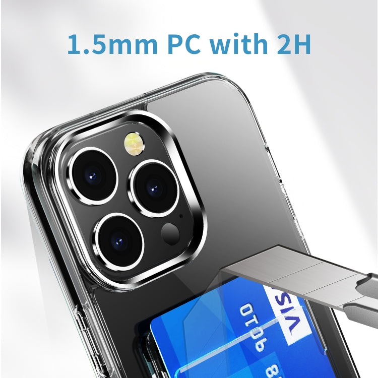 For iPhone 15 Crystal Clear Wallet Air Bag Phone Case(Transparent)