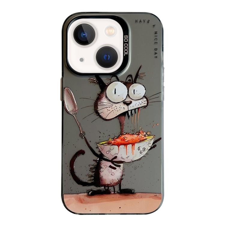 Handyhülle aus PC + TPU im Tierfell-Ölgemälde-Design, für iPhone 11 Pro