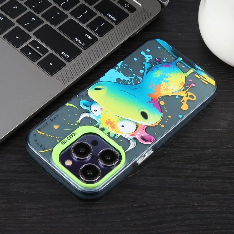 Handyhülle aus PC + TPU im Tierfell-Ölgemälde-Design, für iPhone 17 Pro