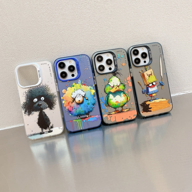 Handyhülle aus PC + TPU im Tierfell-Ölgemälde-Design, für iPhone 17 Pro