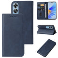 For OPPO A17 / A17K Magnetic Closure Leather Phone Case(Blue)