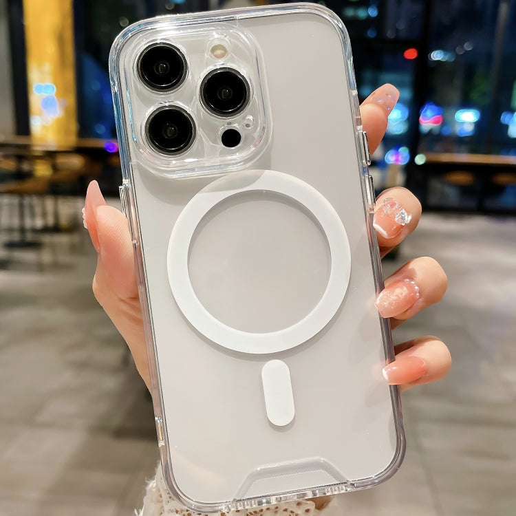 For iPhone 15 Space MagSafe Acrylic Hybrid TPU Phone Case(Transparent)