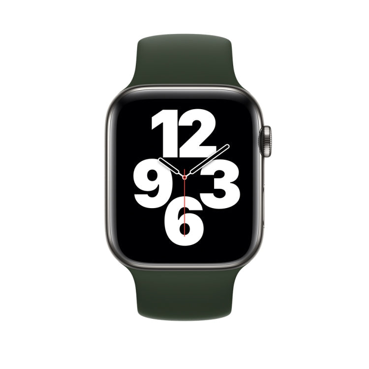 For Apple Watch Series 8&7 41mm / SE 2&6&SE&5&4 40mm / 3&2&1 38mm Solid Color Elastic Silicone Watch Band, Size:M 143mm (Aqua Blue), Size:M 143mm