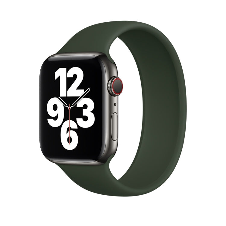 For Apple Watch Series 8&7 41mm / SE 2&6&SE&5&4 40mm / 3&2&1 38mm Solid Color Elastic Silicone Watch Band, Size:M 143mm (Aqua Blue), Size:M 143mm