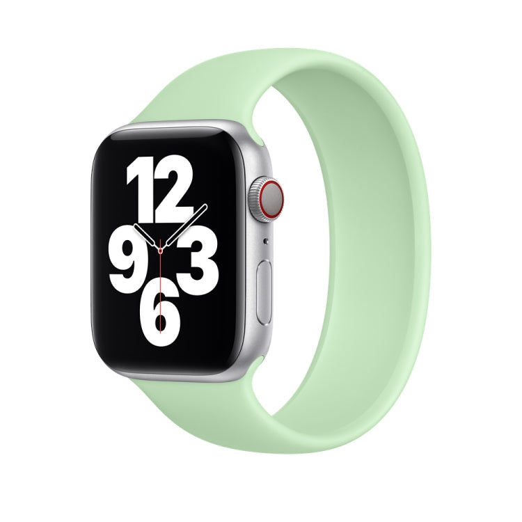 For Apple Watch Series 8&7 41mm / SE 2&6&SE&5&4 40mm / 3&2&1 38mm Solid Color Elastic Silicone Watch Band, Size:L 156mm, Size:L 156mm