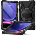Rotatable Kickstand Grip Heavy Duty Hard Rugged Tablet Case, For Galaxy Tab S10 FE / S9 FE / S9 / S8 / S7, For Samsung Galaxy Tab S9+ / S8+