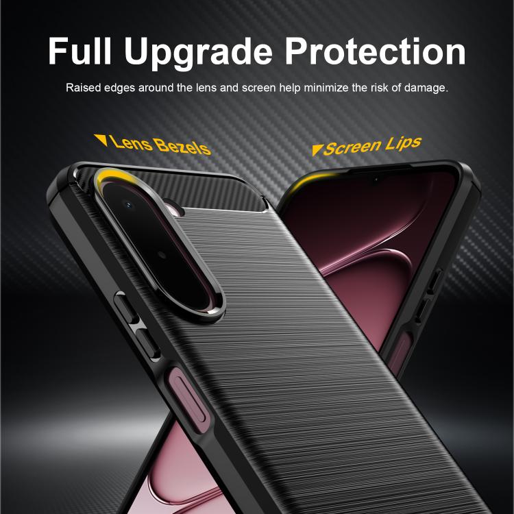Carbon Fiber Brushed Texture TPU Phone Case, For OnePlus N6x 5G, For OnePlus Nord 6 5G, For OnePlus 15T, For OnePlus Turbo 6V, For OnePlus Turbo 6, For OnePlus Ace 6 5G, For OnePlus 15, For OnePlus Nord 5 5G