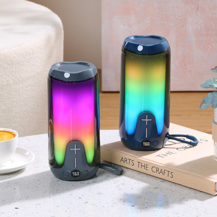 T&G TG651 Portable LED Wireless Bluetooth Speaker Outdoor TWS Subwoofer(Red)