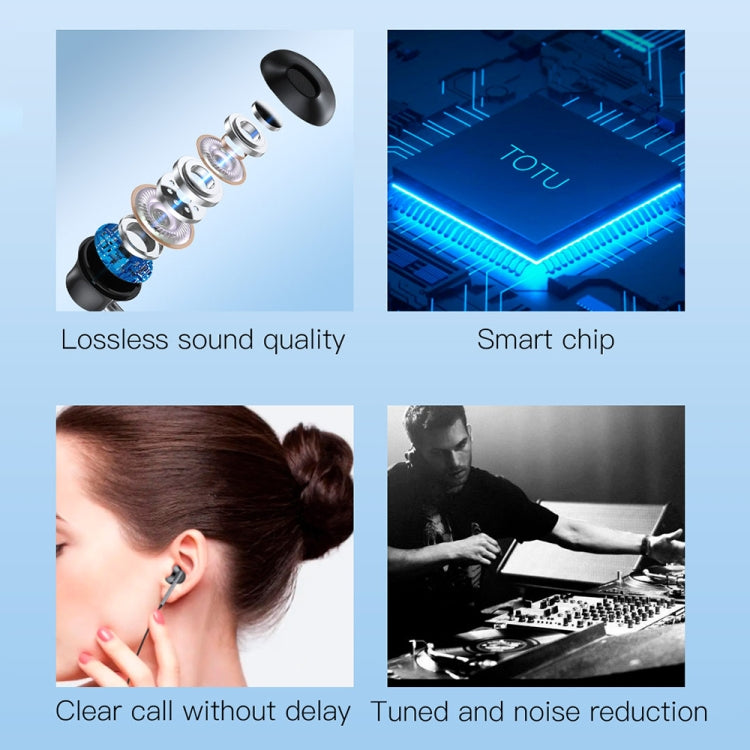 TOTU EP-3 In-Ear Wired Earphone Cable Length:1.2m, Plug Type:3.5mm(Black)