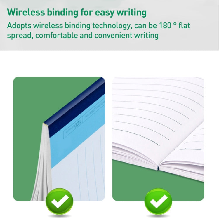 Deli 7653 Notebook A5 Wireless Binding Soft Surface Simple Notepad Student Notepad