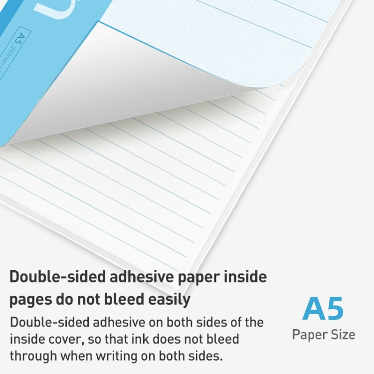 Deli 7653 Notebook A5 Wireless Binding Soft Surface Simple Notepad Student Notepad