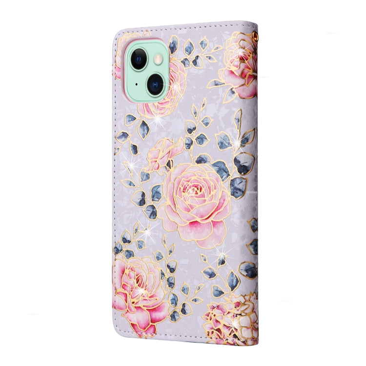 Bronzing Painting RFID Leather Case, For iPhone 15