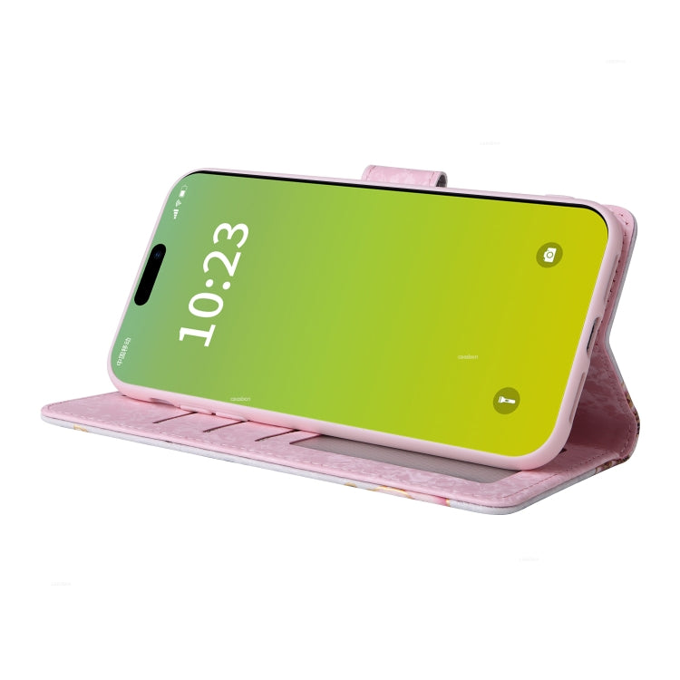Bronzing Painting RFID Leather Case, For iPhone 15