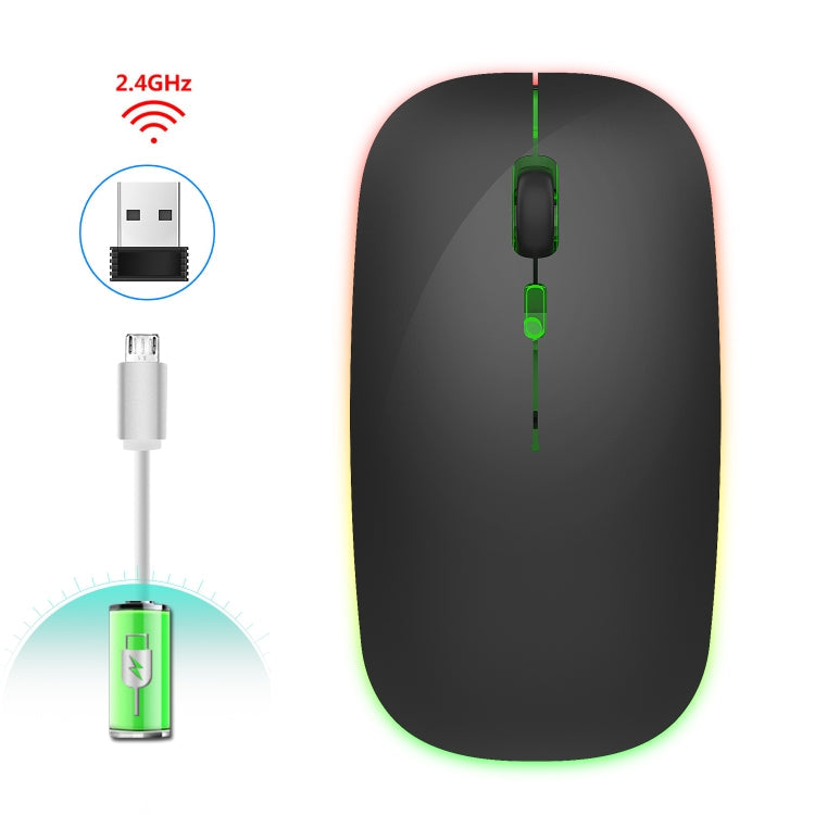 Wireless Rechargeable Mouse – 2.4GHz, Adjustable DPI, RGB LED, USB Ergonomic Mouse.