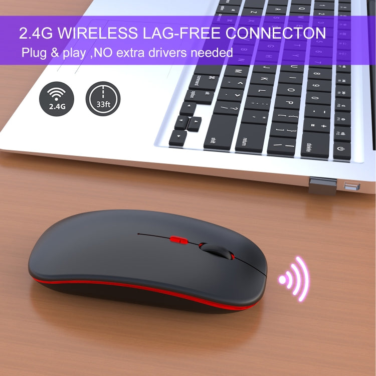 Wireless Rechargeable Mouse – 2.4GHz, Adjustable DPI, RGB LED, USB Ergonomic Mouse.