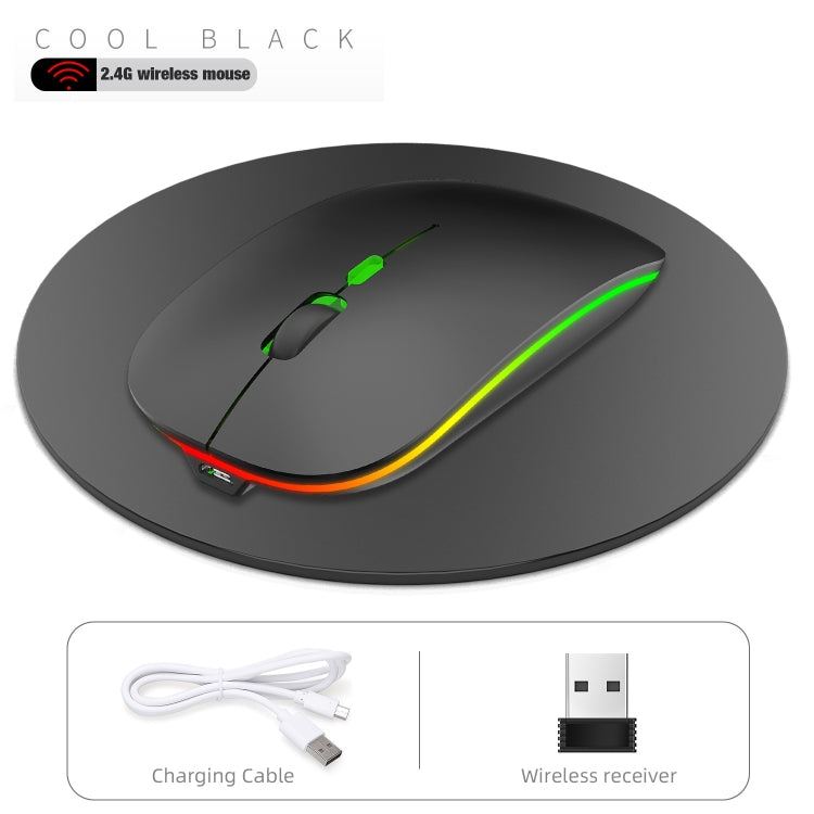 Wireless Rechargeable Mouse – 2.4GHz, Adjustable DPI, RGB LED, USB Ergonomic Mouse.