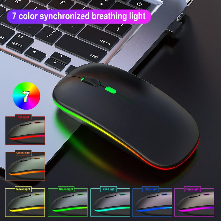 Wireless Rechargeable Mouse – 2.4GHz, Adjustable DPI, RGB LED, USB Ergonomic Mouse.